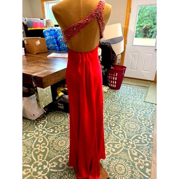 90's NIKI, Sexy ,Silk Rd Formal by NIKI LIVAS. Bejeweled One Shoulder.. PLZ READ - Picture 4 of 16